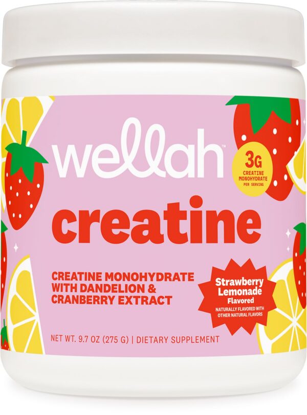 Frasco frontal de Wellah Creatine para mujeres