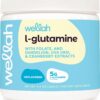 Frente del envase Wellah L-Glutamina Powder sin sabor