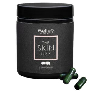 WelleCo The Skin Elixir cápsulas para piel radiante con zinc y cúrcuma
