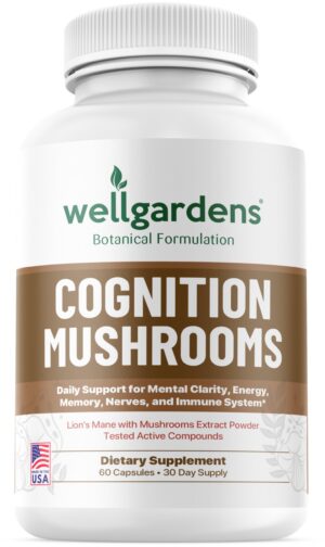 Version 1.0.0 Wellgardens Suplemento de Hongos de Cognición 100% Puro