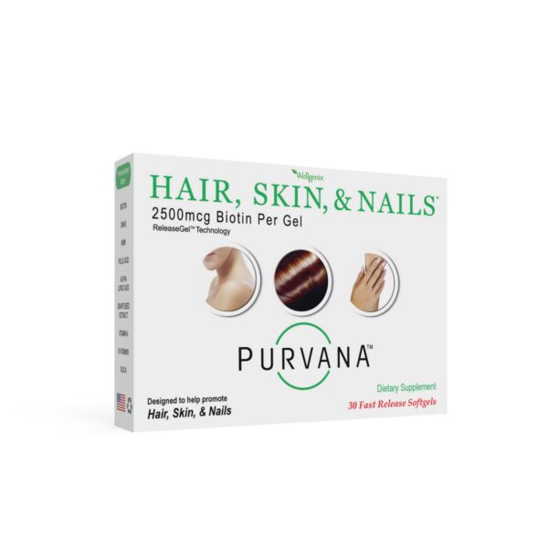 Wellgenix Purvana cápsulas para cabello piel y uñas 30 unidades