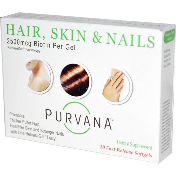 Wellgenix Purvana vitaminas cabello piel uñas 30 softgels