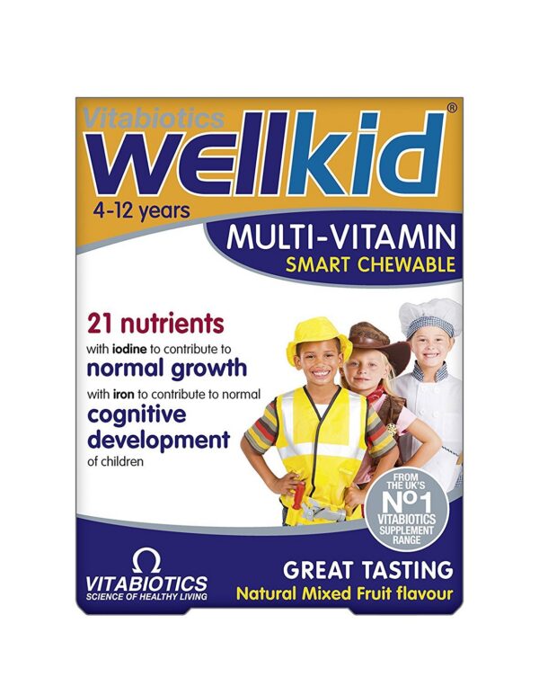 Wellkid multivitamínico masticable para niños 30 tabletas