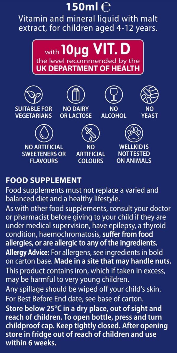 Version 1.0.0 Wellkid suplemento multivitaminico liquido niños vitabiotics