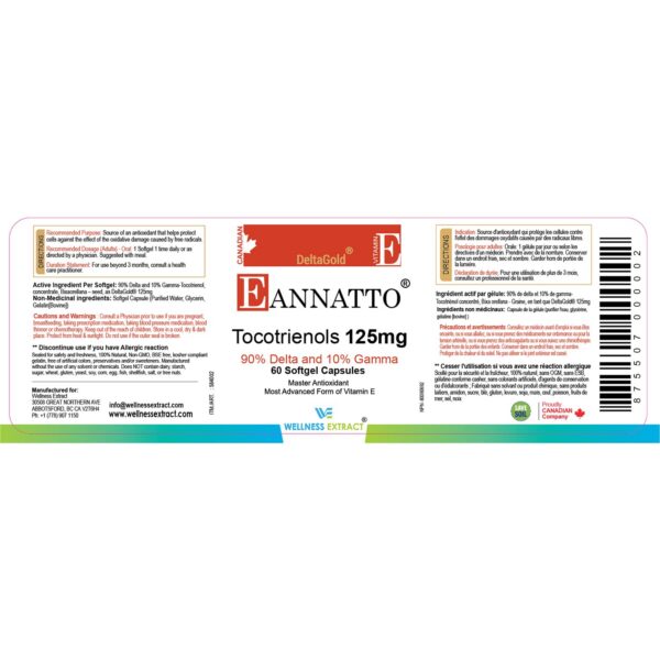 Cápsulas marrones de tocotrienoles annatto