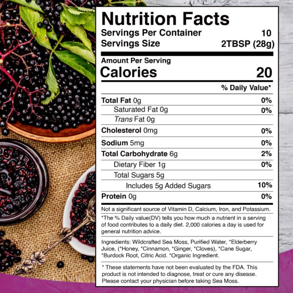 Etiqueta de producto WELLNESS LABSRX seamoss caribeño