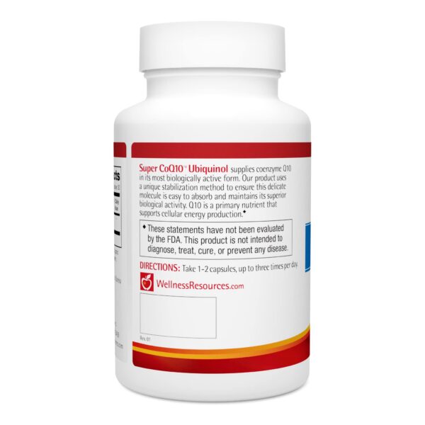 Detalle de etiqueta Wellness Resources CoQ10 ubiquinol