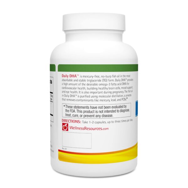 Wellness Resources Daily DHA cápsulas dentro del frasco