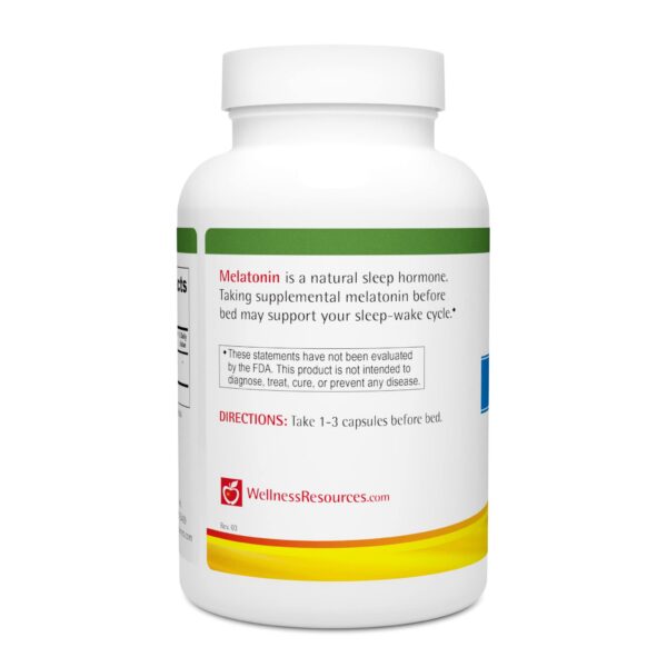 Wellness Resources melatonina envase lateral información