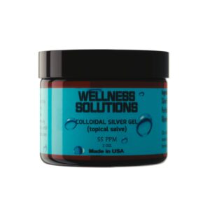 Gel de plata coloidal Wellness Solutions 2 oz etiqueta