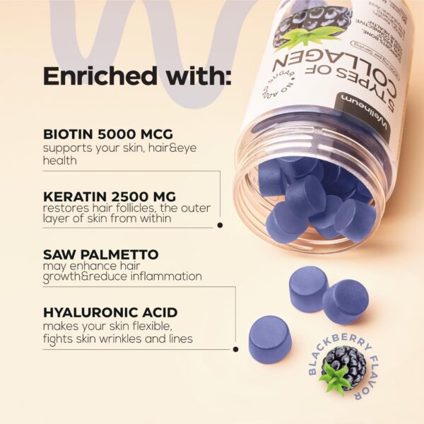 Gomitas de colágeno sabor mora natural