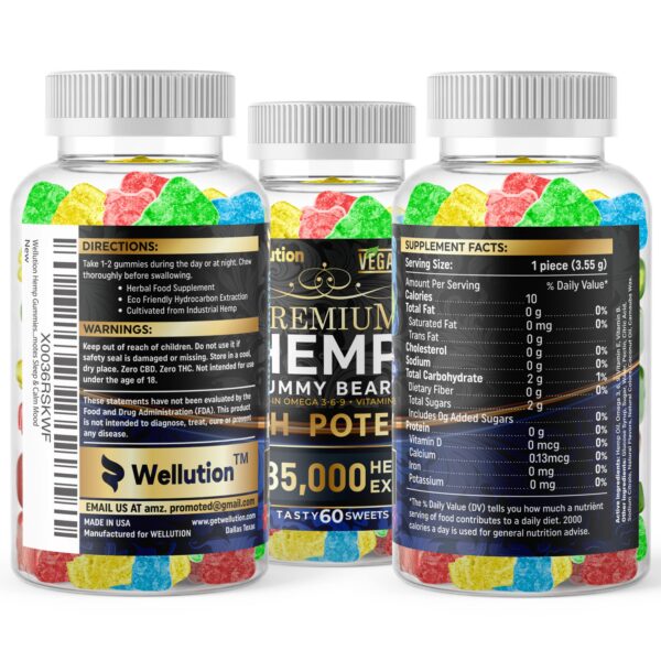 Wellution gomitas cáñamo envase frutal