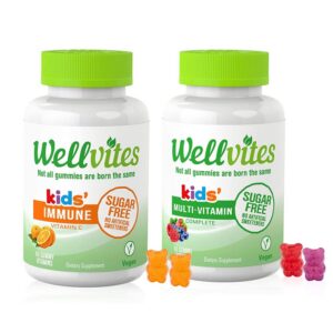 Version 1.0.0 Gomitas multivitamínicas para niños Wellvites paquete frontal