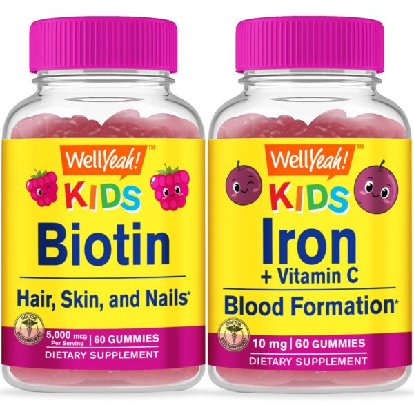 Gomitas WellYeah Biotin para niños - frasco