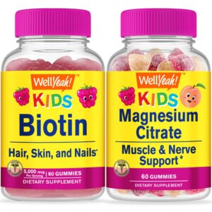 Frente de la caja WellYeah Biotin Kids gomitas