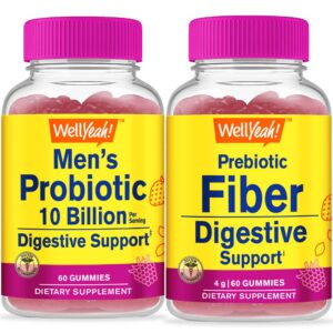 WellYeah probióticos hombre gomitas 10B UFC y fibra prebiótica