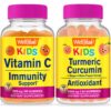 Frontal de la botella WellYeah Vitamin C Kids + Turmeric Curcumin Kids