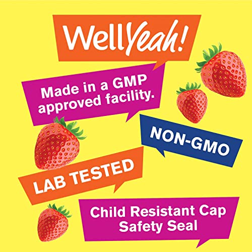 Detalle gomitas Vitamina D3 WellYeah sabor fresa