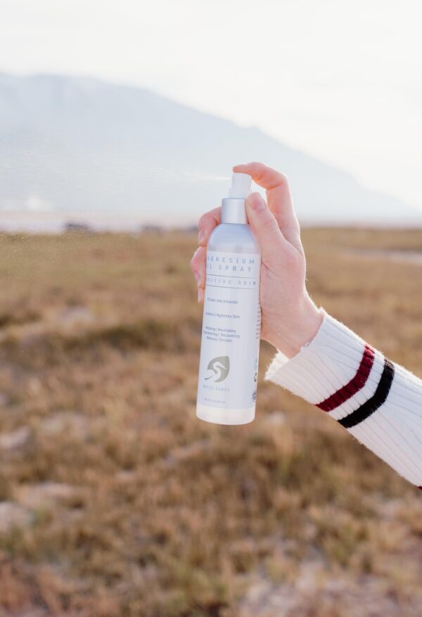 White Egret etiqueta y botella deMagnesio