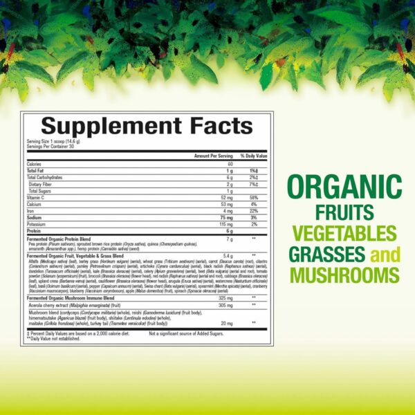 Version 1.0.0 Etiqueta de ingredientes Natural Factors Greens