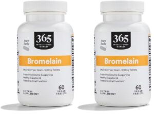 Version 1.0.0 Bromelina Whole Foods Market cápsulas y frasco