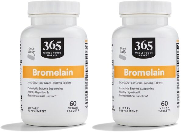 Version 1.0.0 Bromelina Whole Foods Market cápsulas y frasco