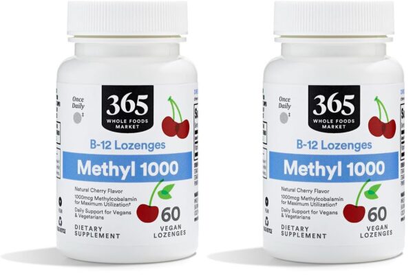 Frente de Whole Foods Market Methyl B-12 Lozenges 1000 mcg