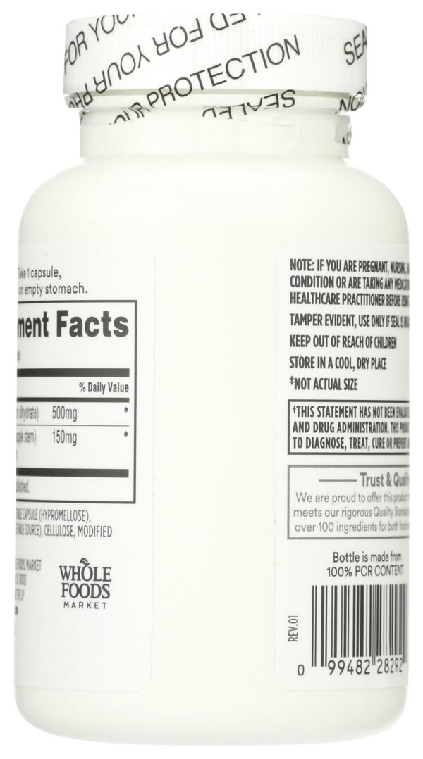 Version 1.0.0 Etiqueta del producto Quercetina Bromelina Whole Foods Market