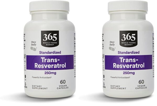 Frente del envase Transresveratrol 250 mg de Whole Foods Market