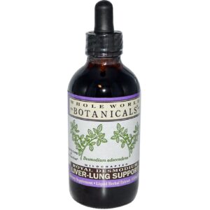 Frente de envase de Whole World Botanicals Liver Lung Support Royal Desmodium