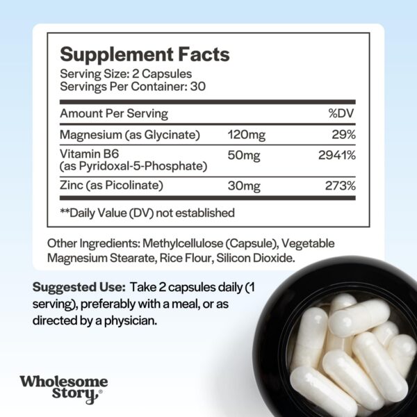 Etiqueta de zinc-magnesio-inositol