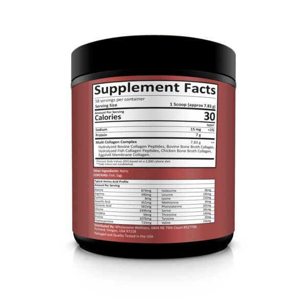 Cucharón medidor con polvo de colágeno