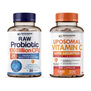 Version 1.0.0 Frasco de Wholesome Wellness probióticos orgánicos