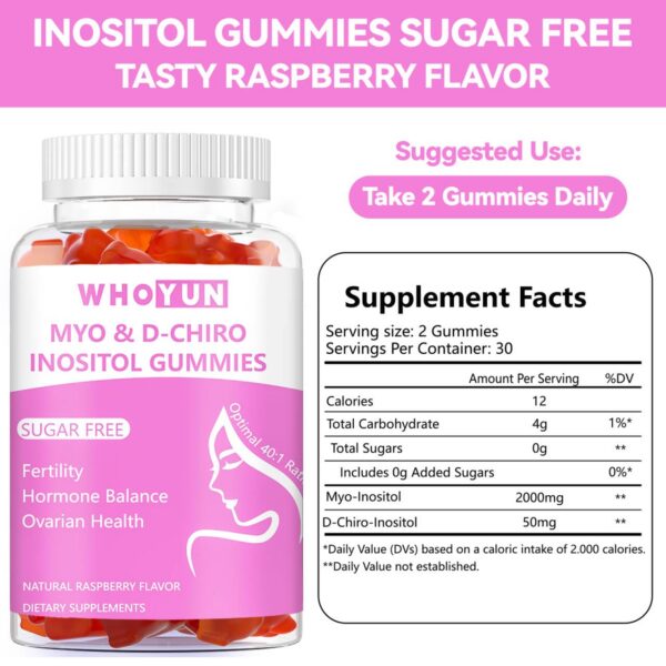 Gomitas Whoyun Inositol sabor frambuesa