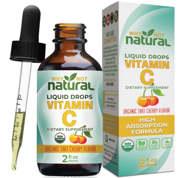 Why Not Natural gotas líquidas de vitamina C orgánica envase 2 oz