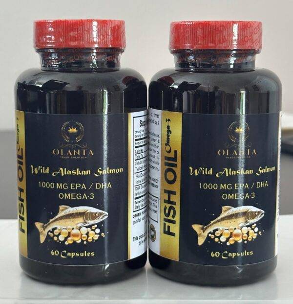Frasco frontal de Omega-3 salmón Alaska