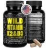 Wild Foods vitamina D3 5000 IU con K2 cápsulas frasco