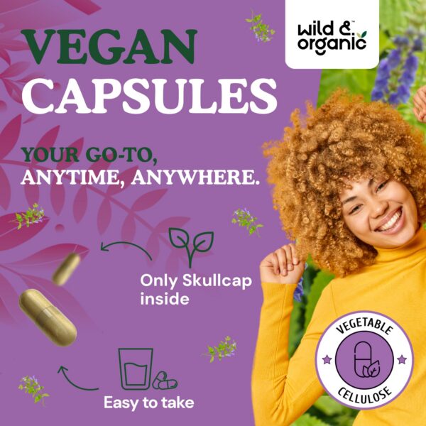 Wild & Organic Cápsulas de Escutelaria en estilo de vida saludable