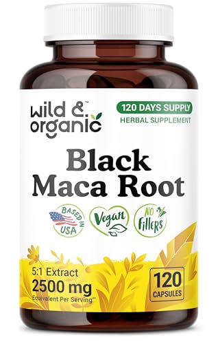 Version 1.0.0 Wild & Organic cápsulas de maca negra orgánica 120 unidades