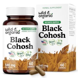 Cápsulas de cohosh negro Wild & Organic para apoyo femenino