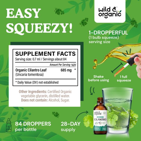 Extracto de hoja de cilantro Wild & Organic detox