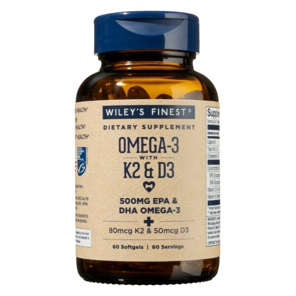 Etiqueta frontal Wiley's Finest Fish Oil