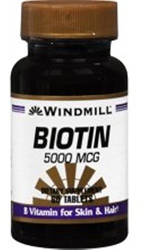 Windmill biotina 5000 mcg tabletas paquete de 12 botellas