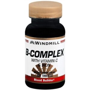 Windmill complejo b vitaminas c hierro tabletas 100 unidades