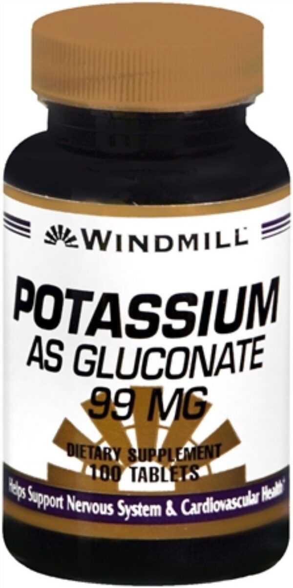 Windmill gluconato de potasio tabletas 99 mg frascos