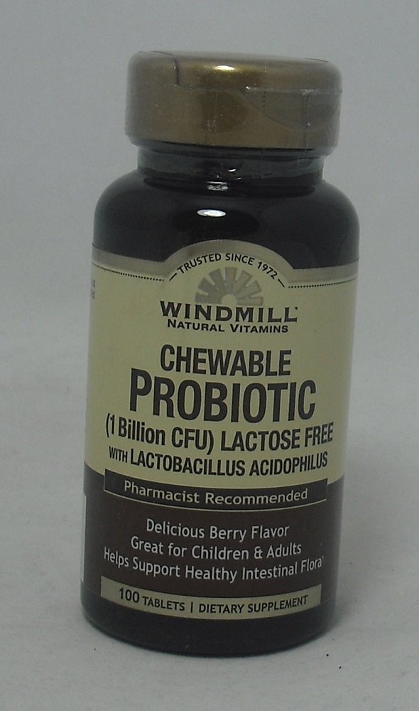 Windmill probióticos masticables frutos rojos 100 cápsulas