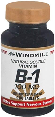 Paquete Windmill Vitamina B-1 100 mg 100 tabletas 4 pack