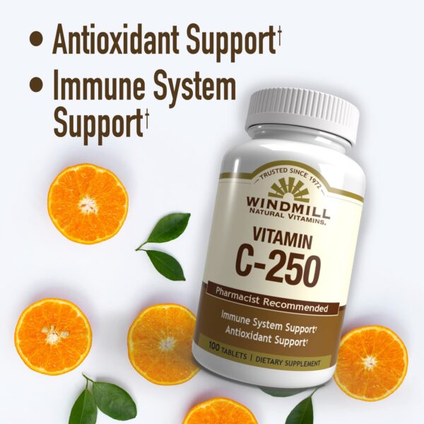 Windmill Vit C Tabs 250 mg envase completo