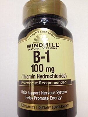 Windmill Vitamina B-1 100 mg 100 tabletas paquete 5