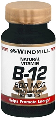 Windmill Vitamina B-12 500 mcg paquete 60 tabletas